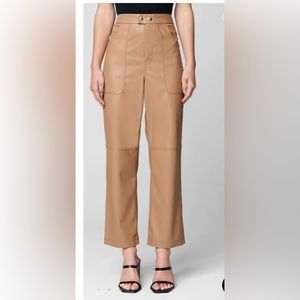 The Baxter Rib-Cage Vegan Leather Pant with Pocket and Snap
